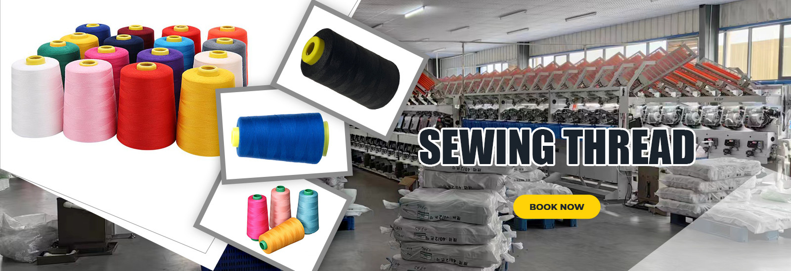 calidad hilo de coser hecho girar 100 del poliéster fábrica