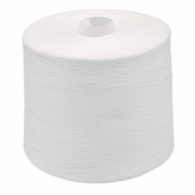 60/2, 80/2, 40/2 100% de poliéster de anillo de espuma de hilo crudo blanco para coser