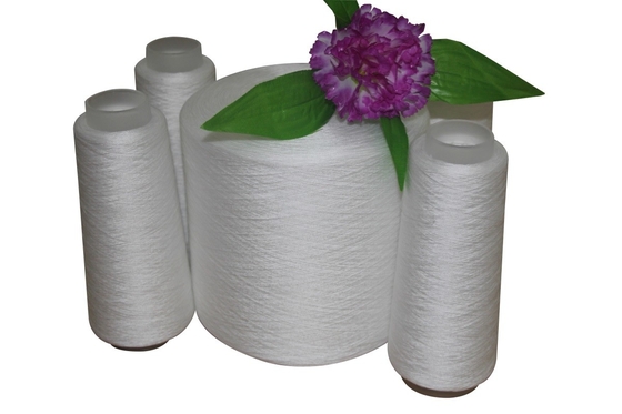 Hilado blanco crudo 20/2 40/2 60/2 100% de poliéster de núcleo de espuma para vestidos y ropa deportiva