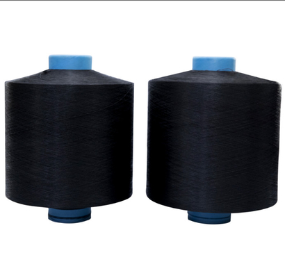 150d/48f Dope tintado Balck blanco crudo DTY 100% de poliéster para tejido de punto