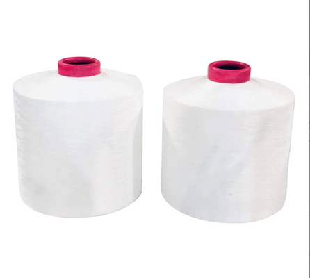 150D/48F Dope teñido de color blanco blanco DTY 100% de poliéster para el tejido de calcetines de cordón