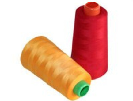 Color del lote de stock 100% de poliéster hilo de costura 3000Yards/Cone