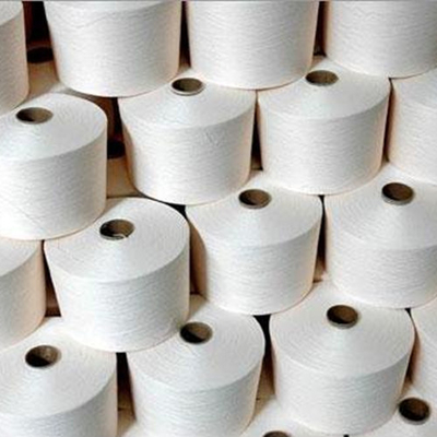 Blanco óptico, blanco crudo 100% poliéster anillo de espuma 20/2 40/2 60/2 para la industria textil