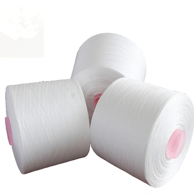Blanco óptico, blanco crudo 100% poliéster anillo de espuma 20/2 40/2 60/2 para la industria textil