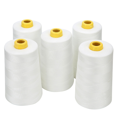40s/2 hilo de costura color base 5000 yardas hilo de poliéster blanco crudo blanqueado negro