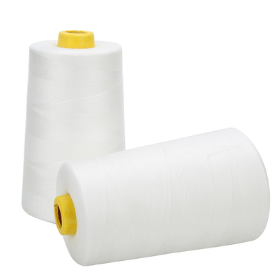 40s/2 hilo de costura color base 5000 yardas hilo de poliéster blanco crudo blanqueado negro