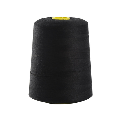 Filamento de costura 40/2 5000yds Fábrica de venta al por mayor 100% poliéster teñido de espuma Materia prima para la costura de prendas de vestir
