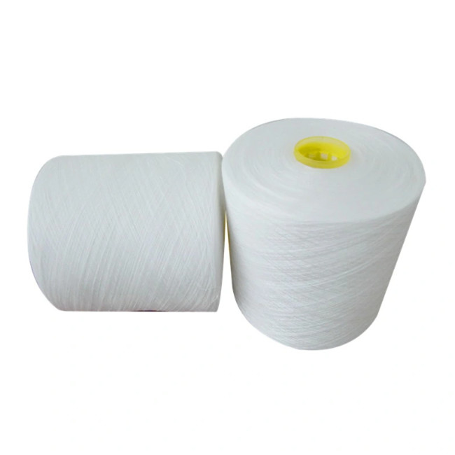 Tubo de tinción blanco crudo tipo 100% poliéster anillo de espuma de hilados 20/2, 40/2, 60/2