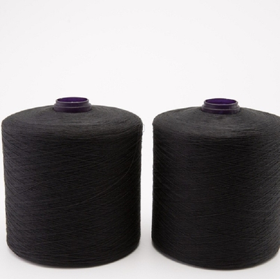 El negro hizo girar la resistencia de abrasión de alta resistencia teñida de los hilados de polyester para los vaqueros
